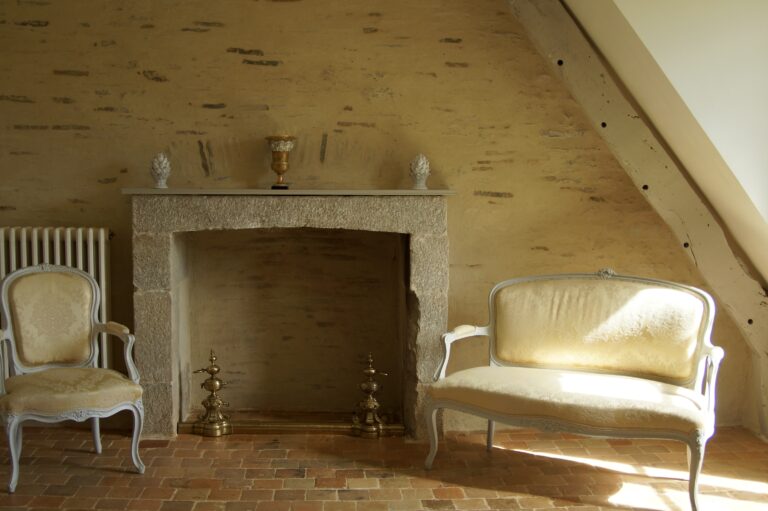 Chambre double avec salle de bain privée au Château de Blossac, hébergement près de Rennes, Ille-et-Vilaine