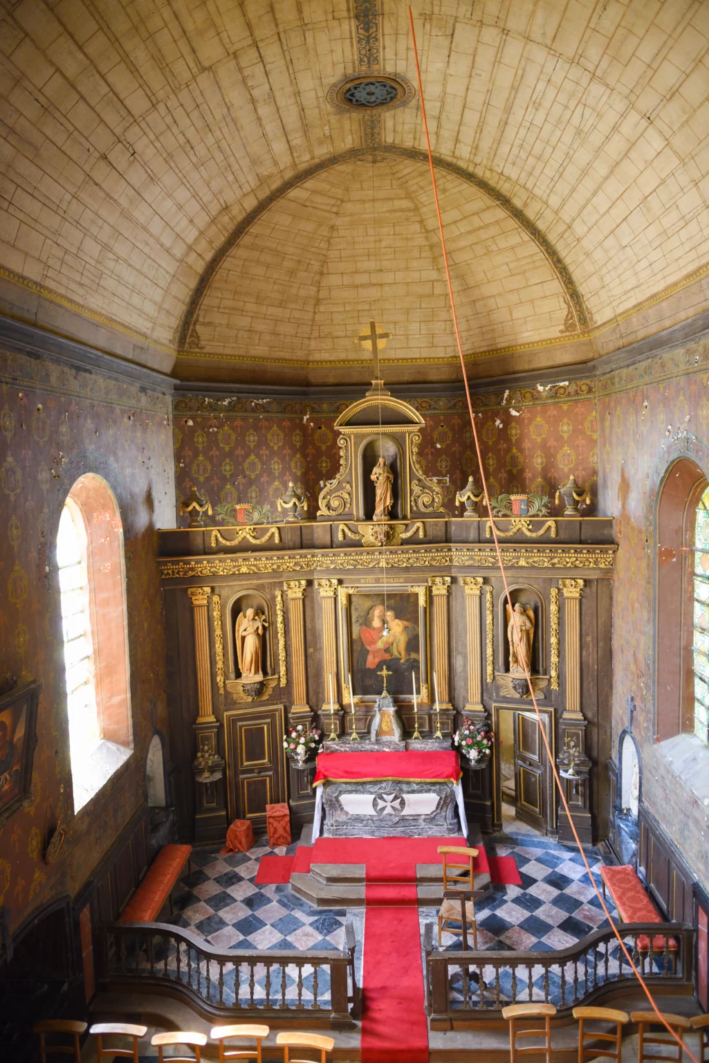 Chapelle du Château de Blossac, aile XVIIIe en cours de restauration